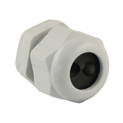 Kabelverschraubung M25 x 1.5 mm 2 x 8 mm grau