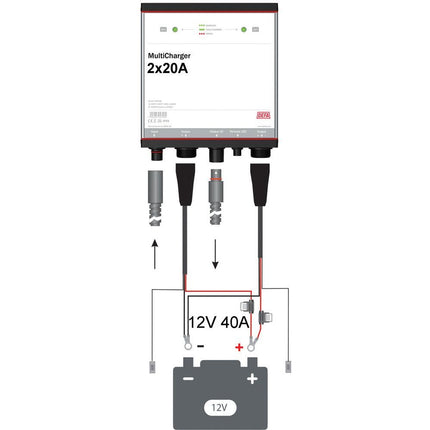DEFA - Batterieladegerät 2x 12V 20A (24V) MC2x20A - Hischier Auto AG