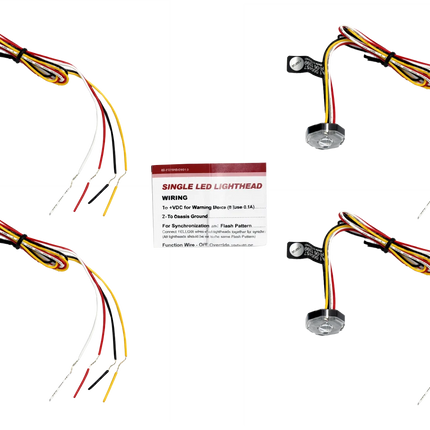 4 x LED-Blitzleuchte MC8, Blau, ECE- R65, 12/24 V - MC8/bl - 1 - Stück -