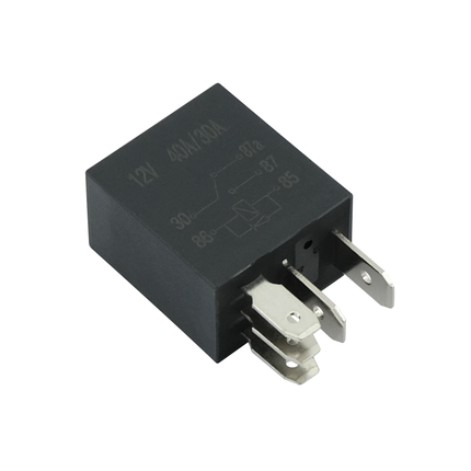 Micro-Relais Wechsler 12 V 40/30 A, mit Diode