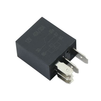 Micro-Relais Wechsler 12 V 40/30 A, mit Widerstand