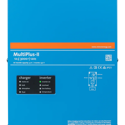 Victron - MultiPlus II Wechselrichter/Ladegerät 12 V 2’400 W (3’000 VA) Victron