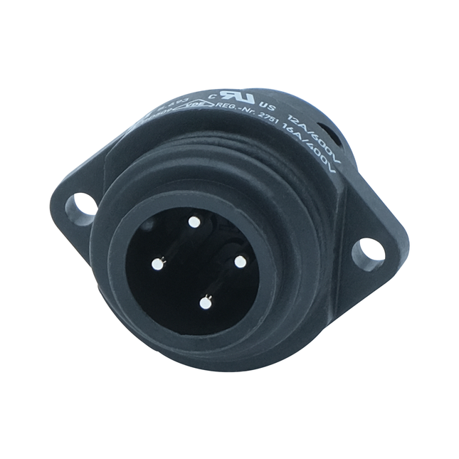 Binder - Flanschstecker 4-pol.