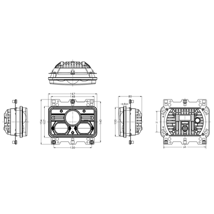 Bi-LED-Hauptscheinwerfer Einbau 12 / 24 V