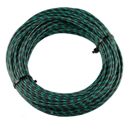 Textilumflochtene Kabel 1.5mm2 sz/gn