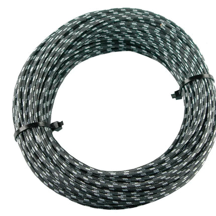 Textilumflochtene Kabel 1.5mm2 sz/ws - 1 - Meter