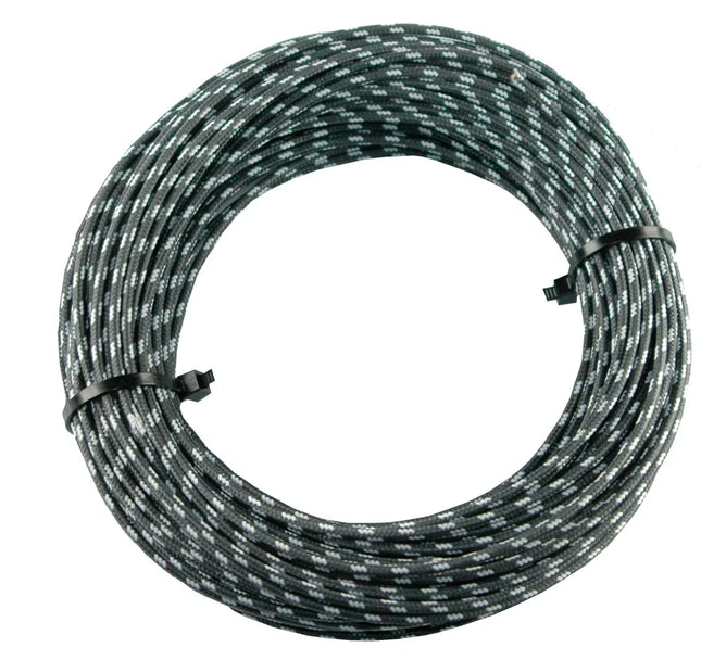 Textilumflochtene Kabel 1.5mm2 sz/ws - 1 - Meter