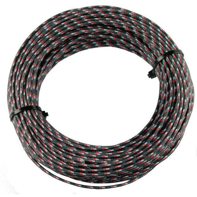 Textilumflochtene Kabel 1.5mm2 sz/ws/rt