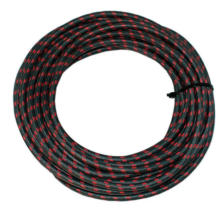 Textilumflochtene Zündleitung 7mm sz/rt