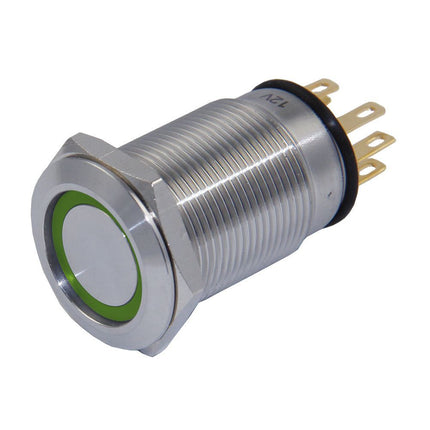 Drucktaster mit LED-Beleucht. grün 24V