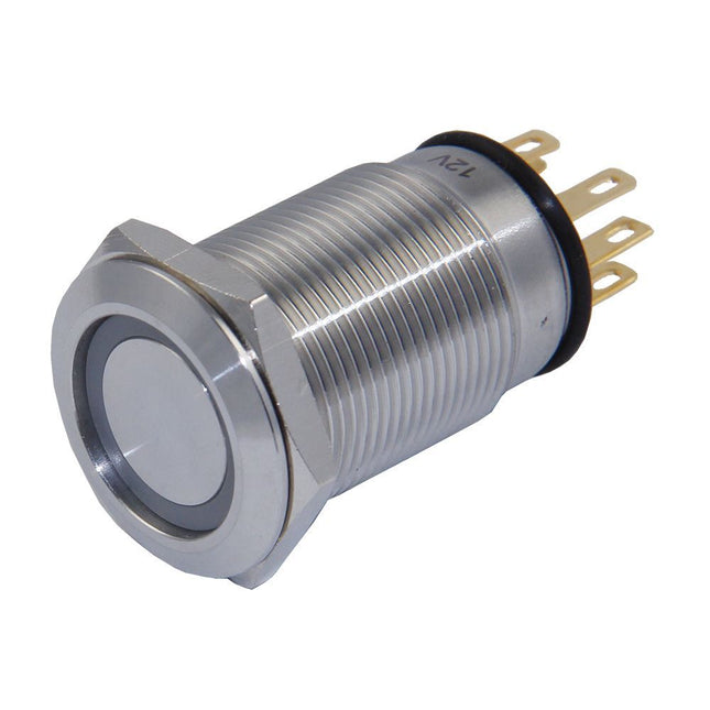 Druckschalter mit LED-Beleucht. rot 12 V PA12S/rt