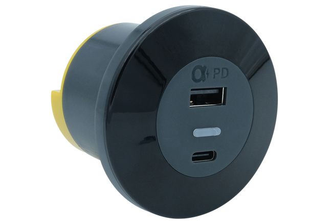 Einbausteckdose PD/QC - 1 x USB-A / 1 x USB-C