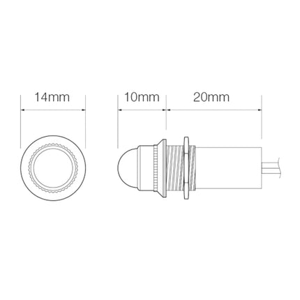 LED-Kontrollleuchte rot 12 V - 1 - Stück LED autolamps