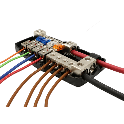 Stromverteiler 4-pol, Plus und Minus