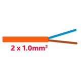 EPR-PUR (G-PUR) Kabel 2 x 1.0 mm2 orange PUR2x1.0