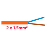 EPR-PUR (G-PUR) Kabel 2 x 1.5 mm2 orange PUR2x1.5