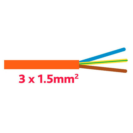 EPR-PUR (G-PUR) Kabel 3 x 1.5 mm2 orange