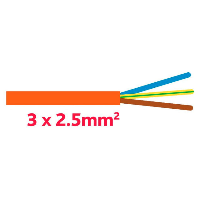 EPR-PUR (G-PUR) Kabel 3 x 2.5 mm2 orange