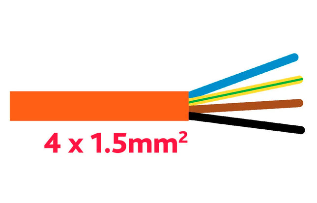 EPR-PUR (G-PUR) Kabel 4 x 1.5 mm2 orange - 1 - Meter Hischier Auto AG