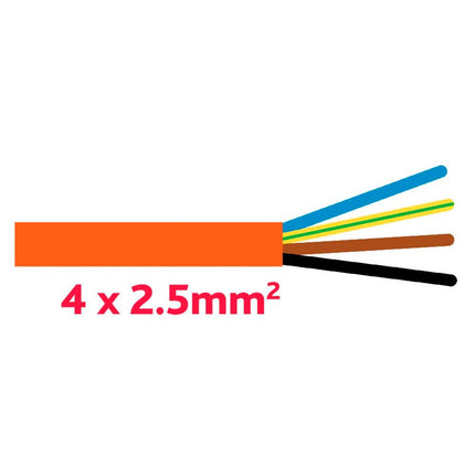 EPR-PUR (G-PUR) Kabel 4 x 2.5 mm2 orange