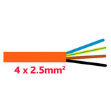 EPR-PUR (G-PUR) Kabel 4 x 2.5 mm2 orange PUR4x2.5