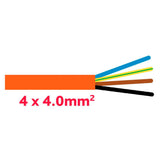 EPR-PUR (G-PUR) Kabel 4 x 4.0 mm2 orange PUR4x4.0