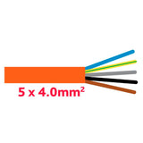 EPR-PUR (G-PUR) Kabel 5 x 4.0 mm2 orange PUR5x4.0