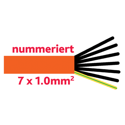 PUR-PUR Kabel 7x1.0mm2 orange
