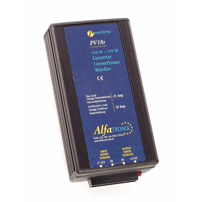 Alfatronix Spannungswandler 24V->12V 18A PV18s
