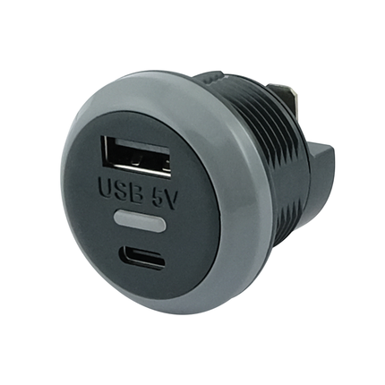 Einbausteckdose - 1 x USB-A / 1 x USB-C