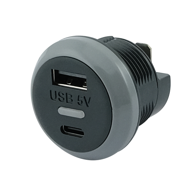 Einbausteckdose - 1 x USB-A / 1 x USB-C