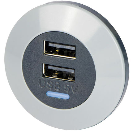 Einbausteckdose Fronteinbau - 2 x USB-A