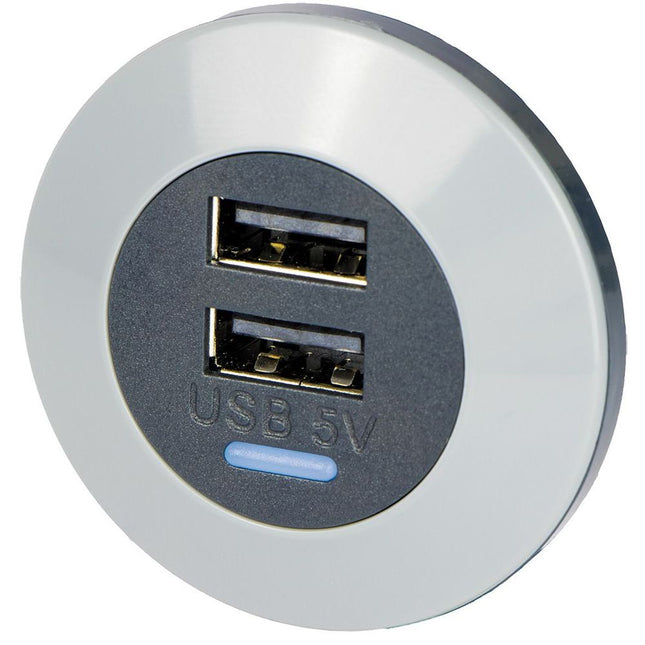 Einbausteckdose Fronteinbau - 2 x USB-A