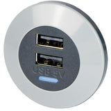 Einbausteckdose Fronteinbau - 2 x USB-A PVPro/DF
