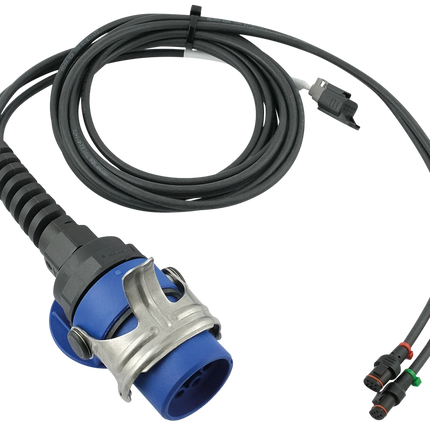 QVK Kameraset 50°,  ABS Stecker mit 3 Meter Anschlusskabel für die Einzelmontage, inkl. Warnlicht - 1 - Stück