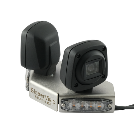 QVK Kameraset 50°, ABS Stecker mit 4.5 Meter Spiralkabel, Kamerahalter mit integrierten Warnlichtern und ABS Dose - K50KS04 - 1 - Stück Diverse