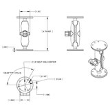 RAM Mounts Aufbau-Set, B-Kugel (1“) RAMB101U