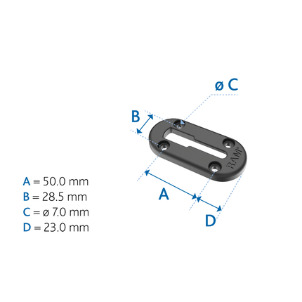 RAM Mounts Tough-Track-Schiene 50.8 mm RAPTRACKA2U - Hischier Auto AG