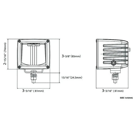 PIAA LED-Fernscheinwerfer Satz 3’’ 12/24 V - 1 - Stück PIAA