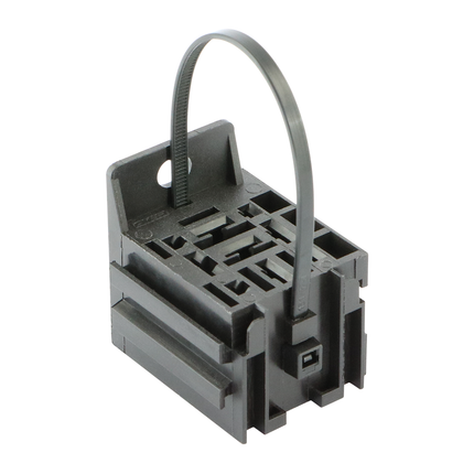 Sockel für Minirelais universal mit Kabelbinderbef.