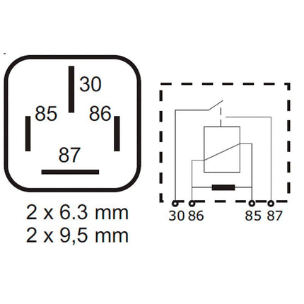Mini-Powerrelais mit Widerstand 12 V 100 A