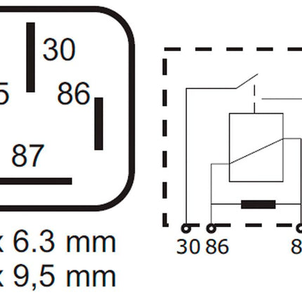 Mini-Powerrelais mit Widerstand 24 V 70 A