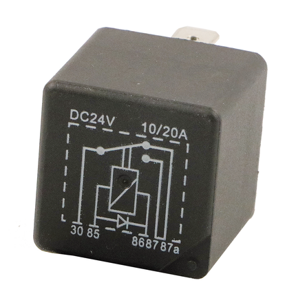 Mini-Relais Wechsler mit Diode 24V *wasserdicht*