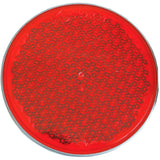 WEGU Rückstrahler rot mit Alu-Rahmen ø80mm RM08rt