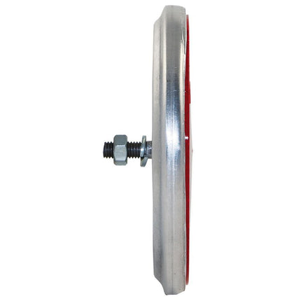 WEGU Rückstrahler rot mit Alu-Rahmen ø80mm