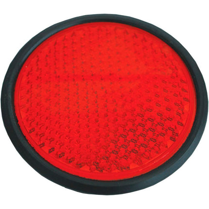 WEGU Rückstrahler rot Gummifass. ø 80mm