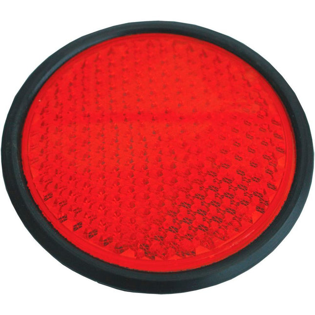 WEGU Rückstrahler rot Gummifass. ø 80mm