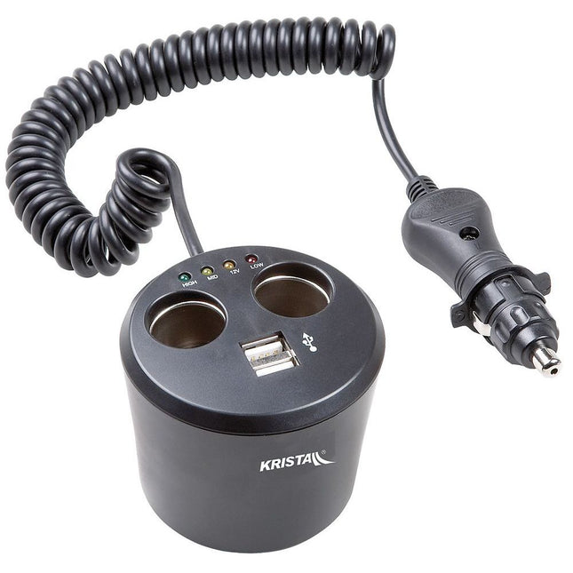 2-fach Steckdose mit 2 x USB-A 12 V