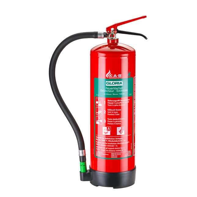 Schaum-Feuerlöscher 6 Liter fluorfrei S6FL - Hischier Auto AG