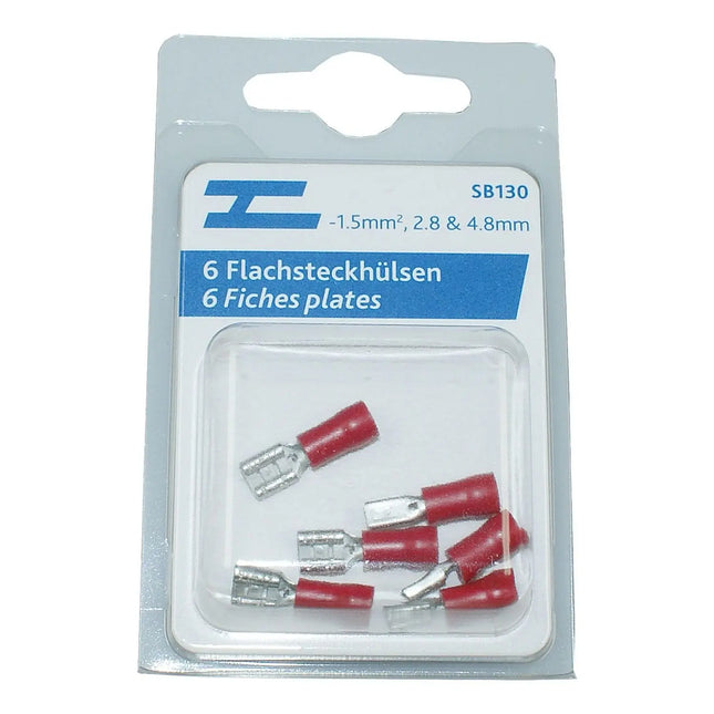 Flachsteckhülsen isoliert 2.8+4.8mm - 1 - Stück Diverse